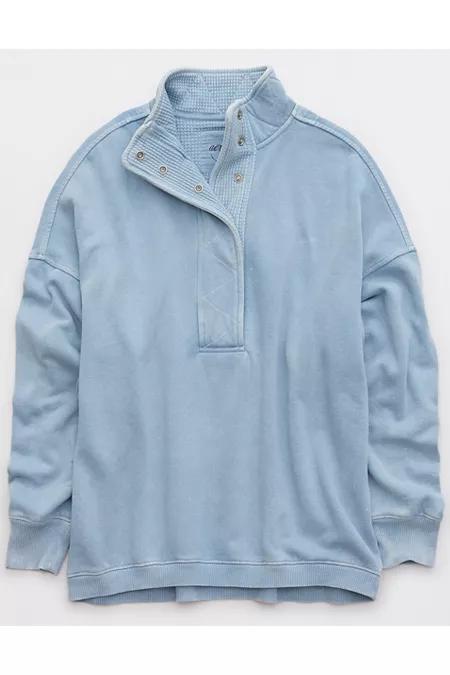 Aerie Getaway Quarter Snap Sweatshirt Women's Product Image