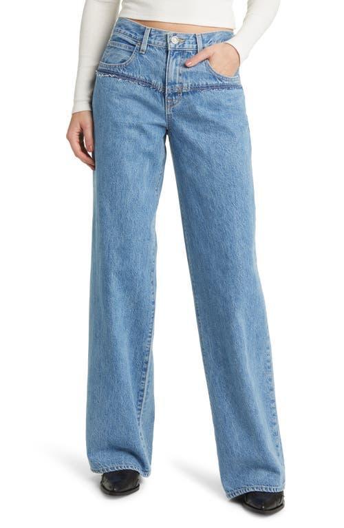 Womens Mica Low-Rise Wide-Leg Jeans Product Image