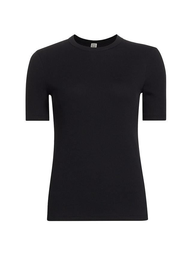 Womens Classic Ribbed Jersey Tee Product Image