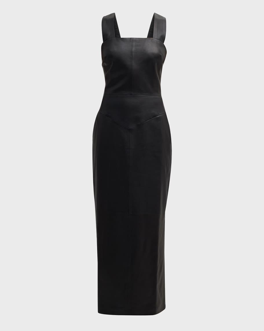 Clement Sleeveless Leather Maxi Dress Product Image