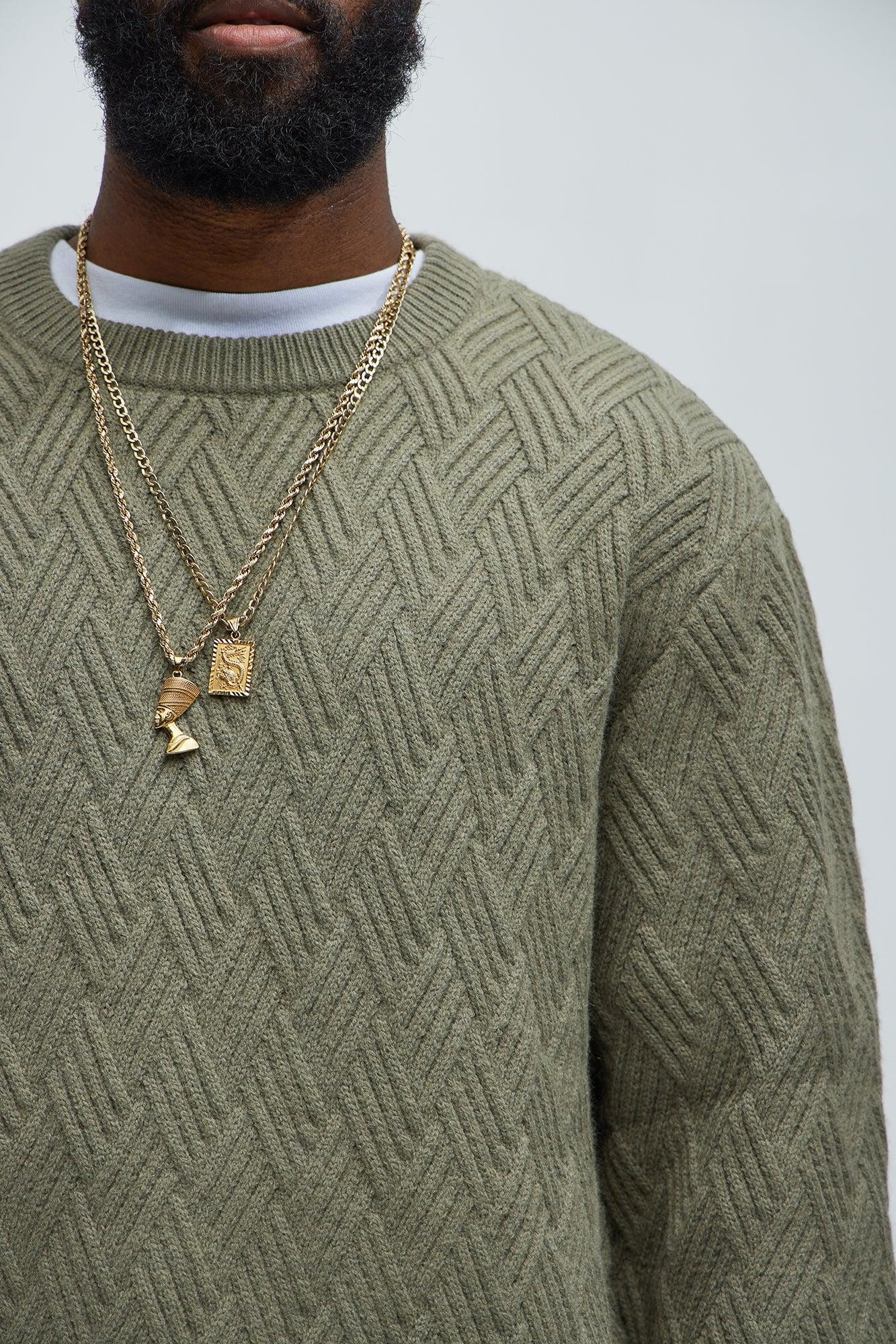 That Stuff Crewneck Sweater - Olive Product Image