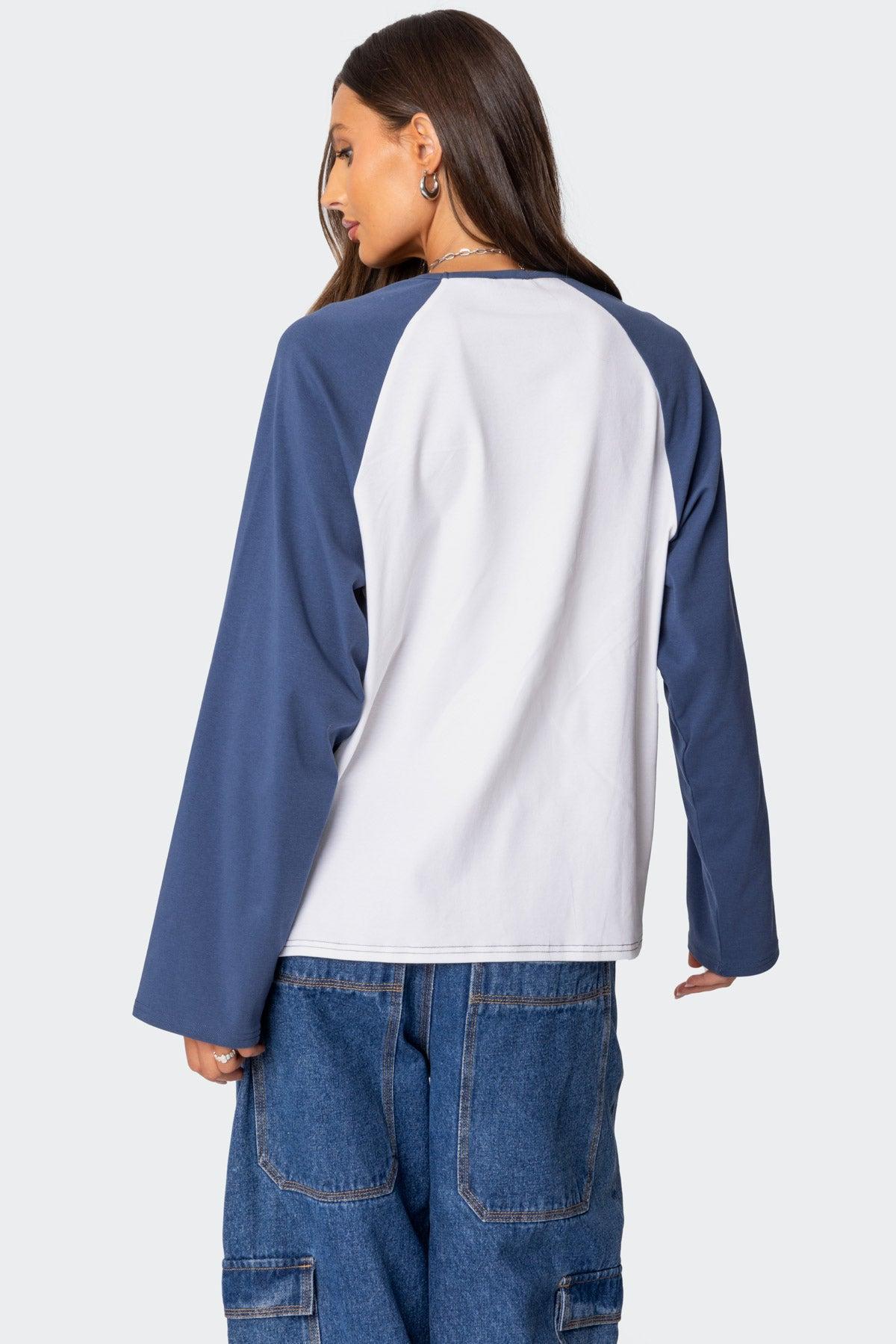 Oversized Raglan Long Sleeve T Shirt Product Image