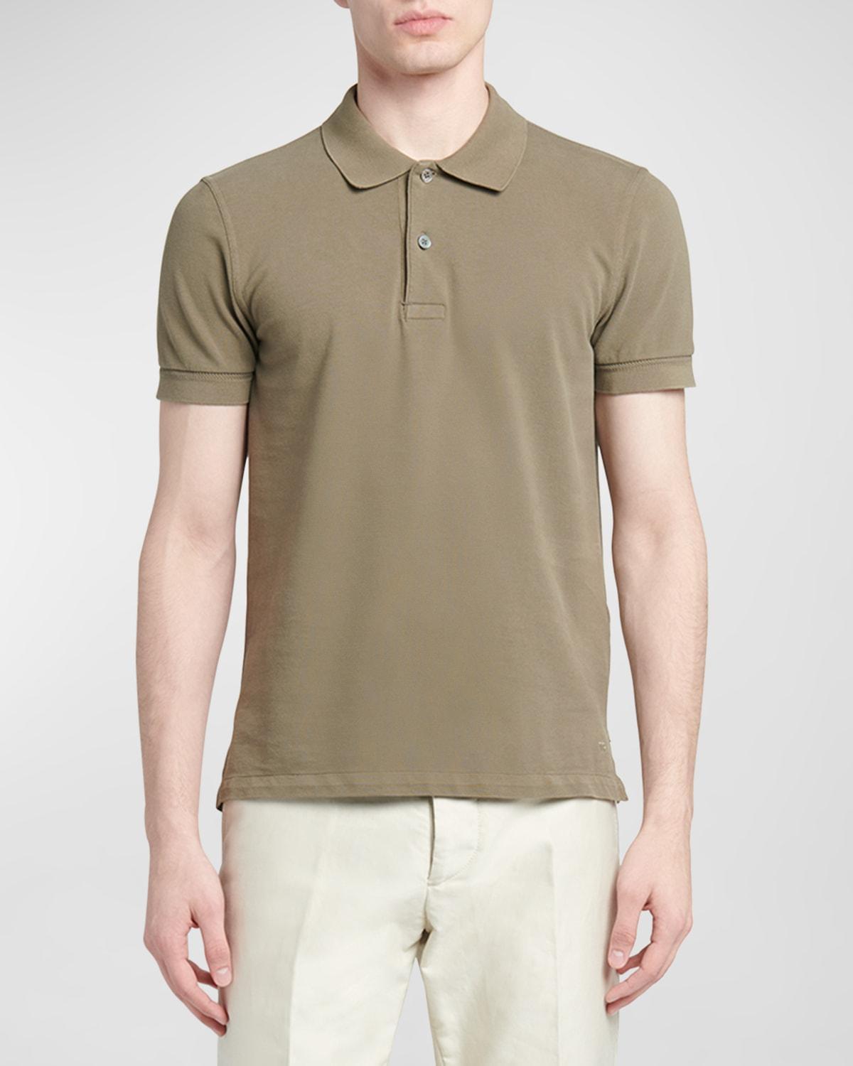 TOM FORD Short Sleeve Cotton Piqu Polo Product Image