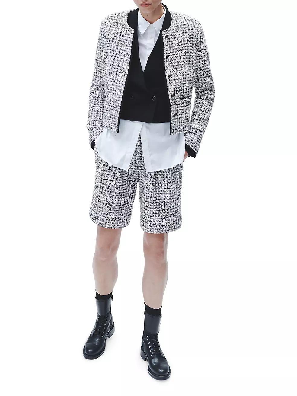 Carmen Houndstooth Cotton-Blend Jacket Product Image