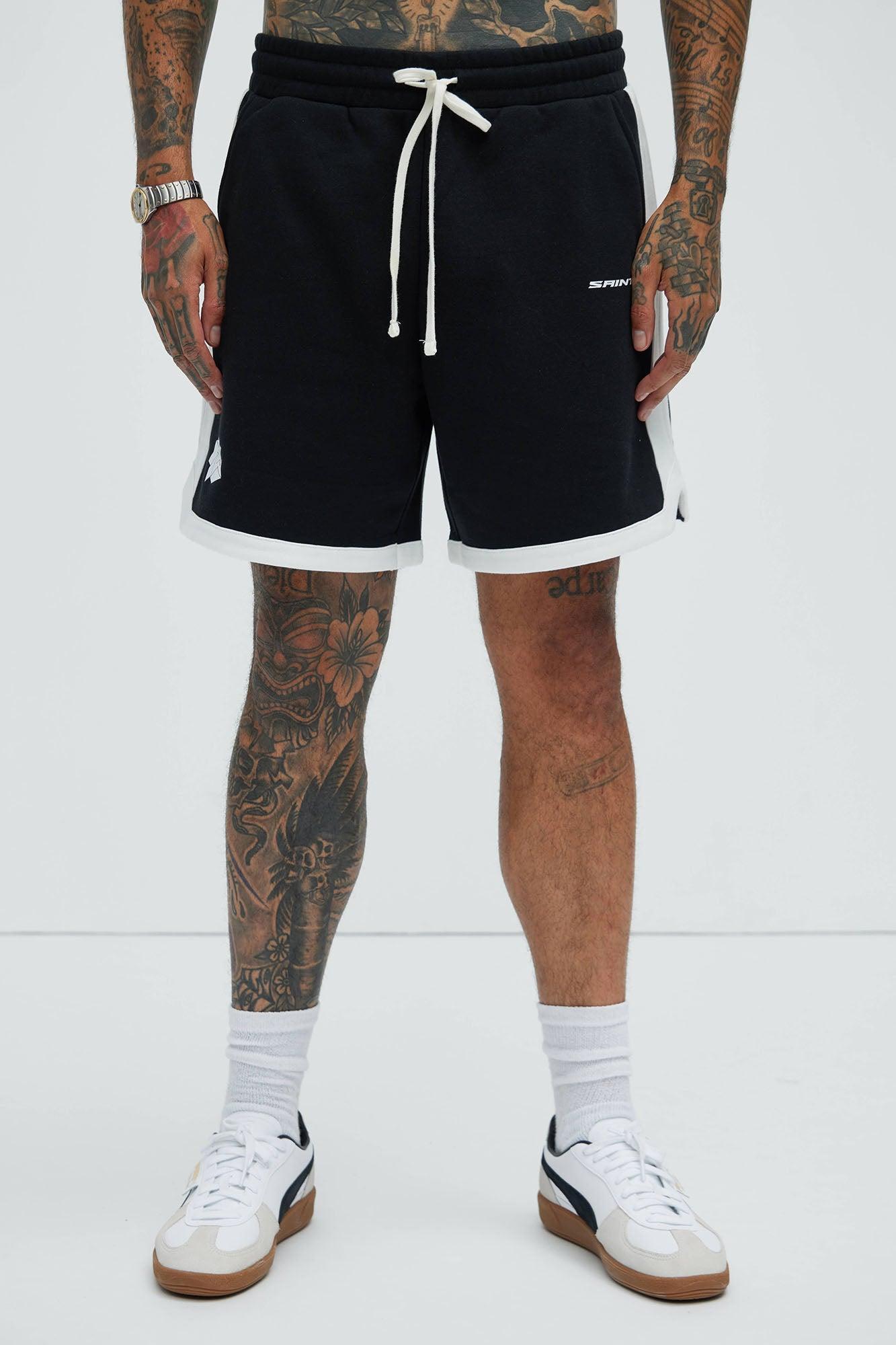 Tyson Contrast Warm Up Shorts - Black/combo Product Image