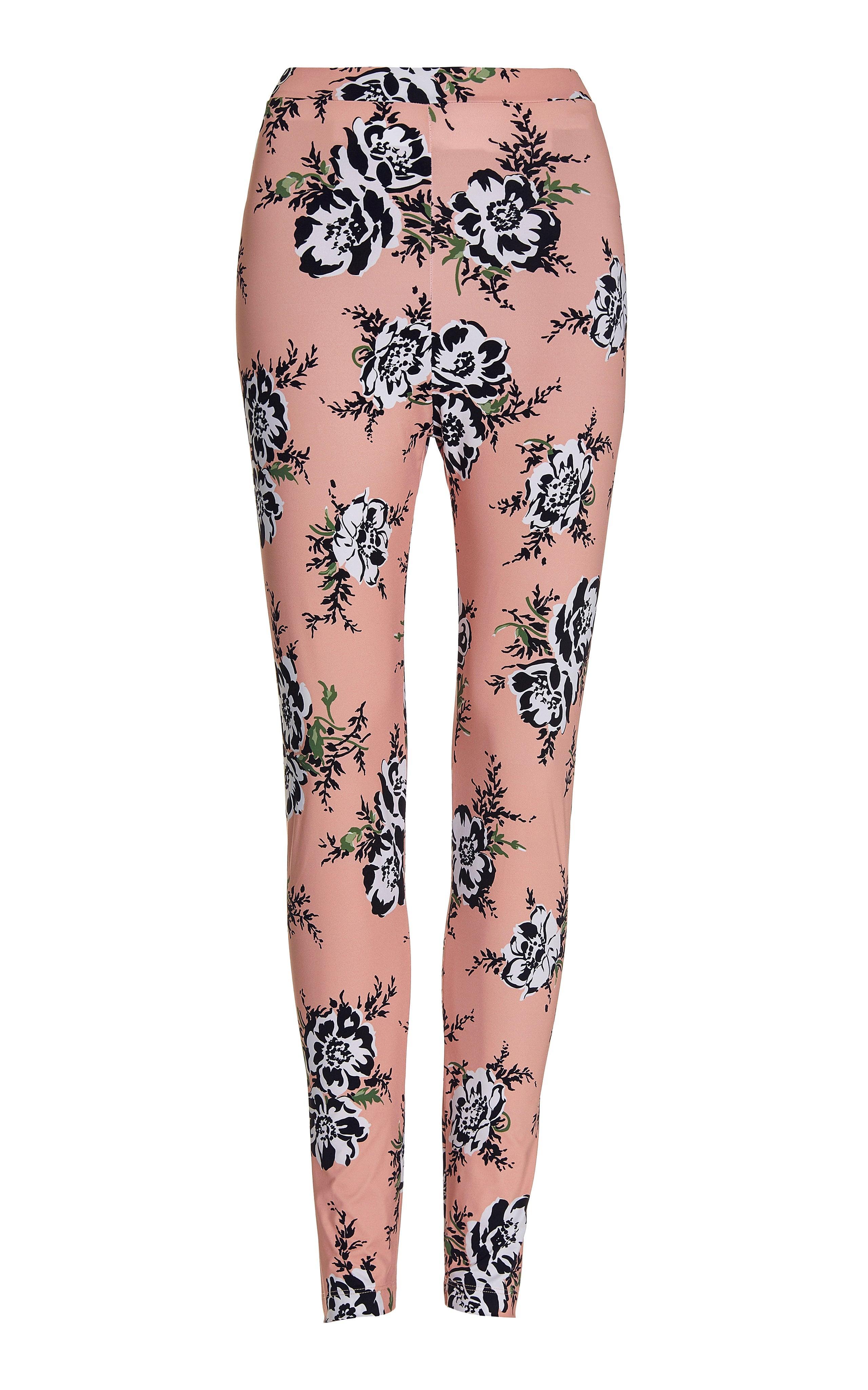 Peach Floral Stretch Legging Product Image