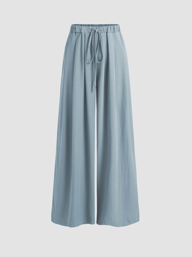 Elastic Waist Wide Leg Trousers Product Image