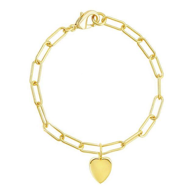 Adornia Paperclip Chain Bracelet with Heart Product Image