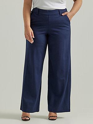 Women's Ultra Lux Comfort Any Wear Wide Leg Pant (Plus) | Women's Pants | Lee® Product Image