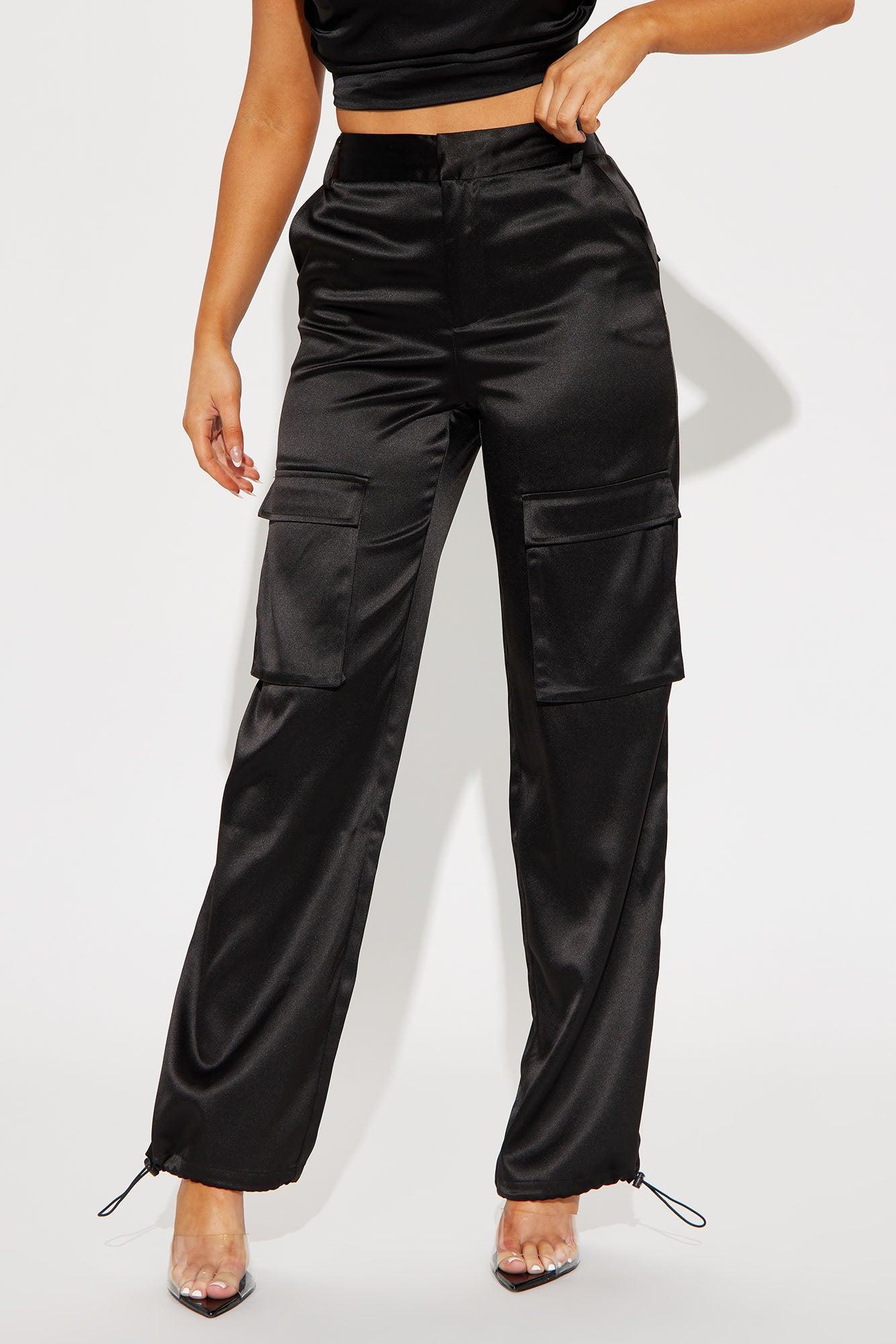 Influence You Satin Jogger - Black Product Image