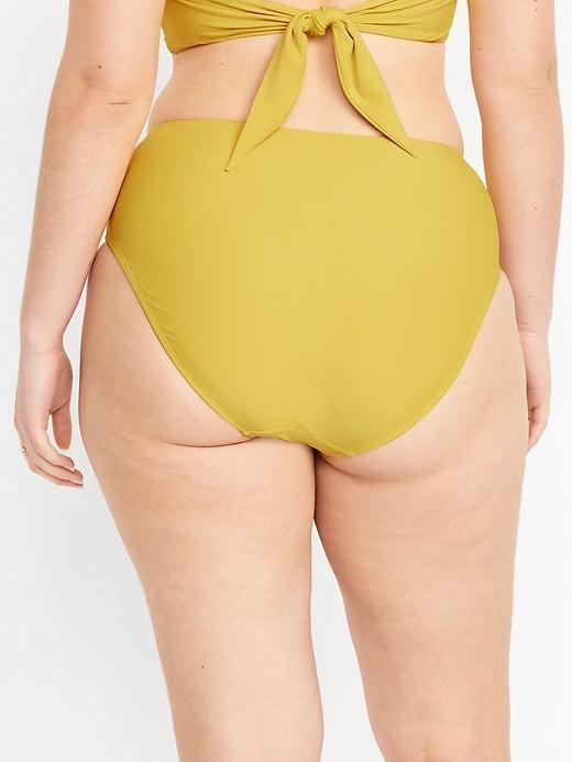 High-Waisted Bikini Swim Bottoms Product Image