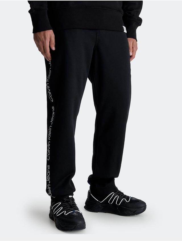 Calvin Klein Mens Logo Tape Sweatpants - Black - S Product Image