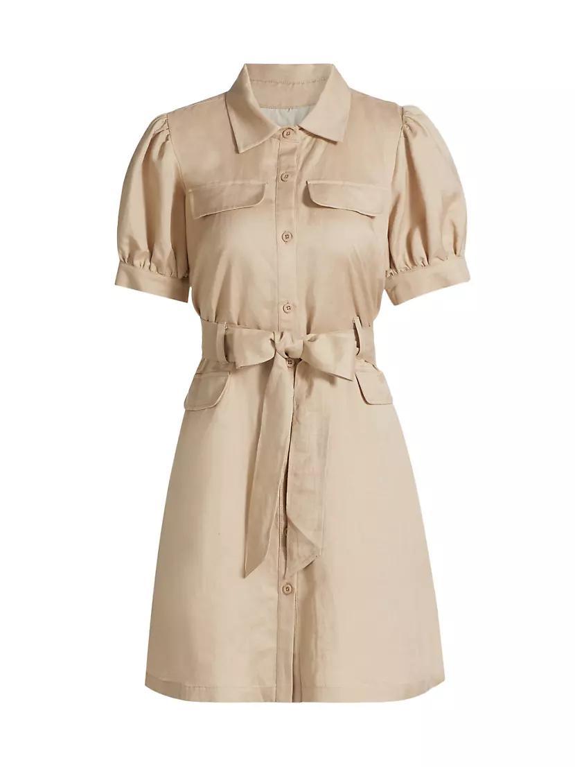 Womens Trench Linen-Blend Minidress Product Image