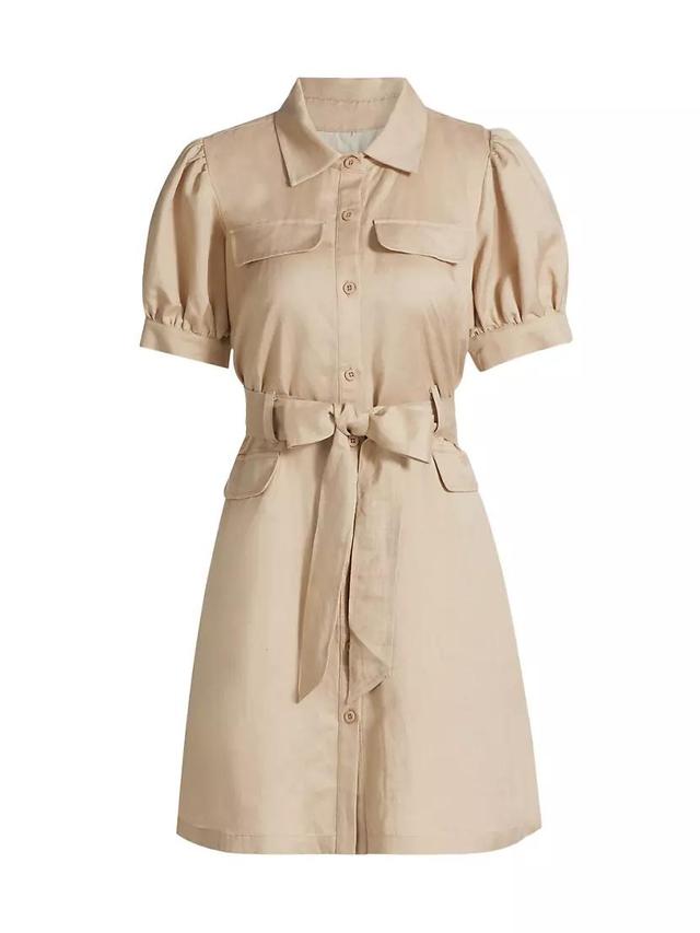 Trench Linen-Blend Minidress Product Image