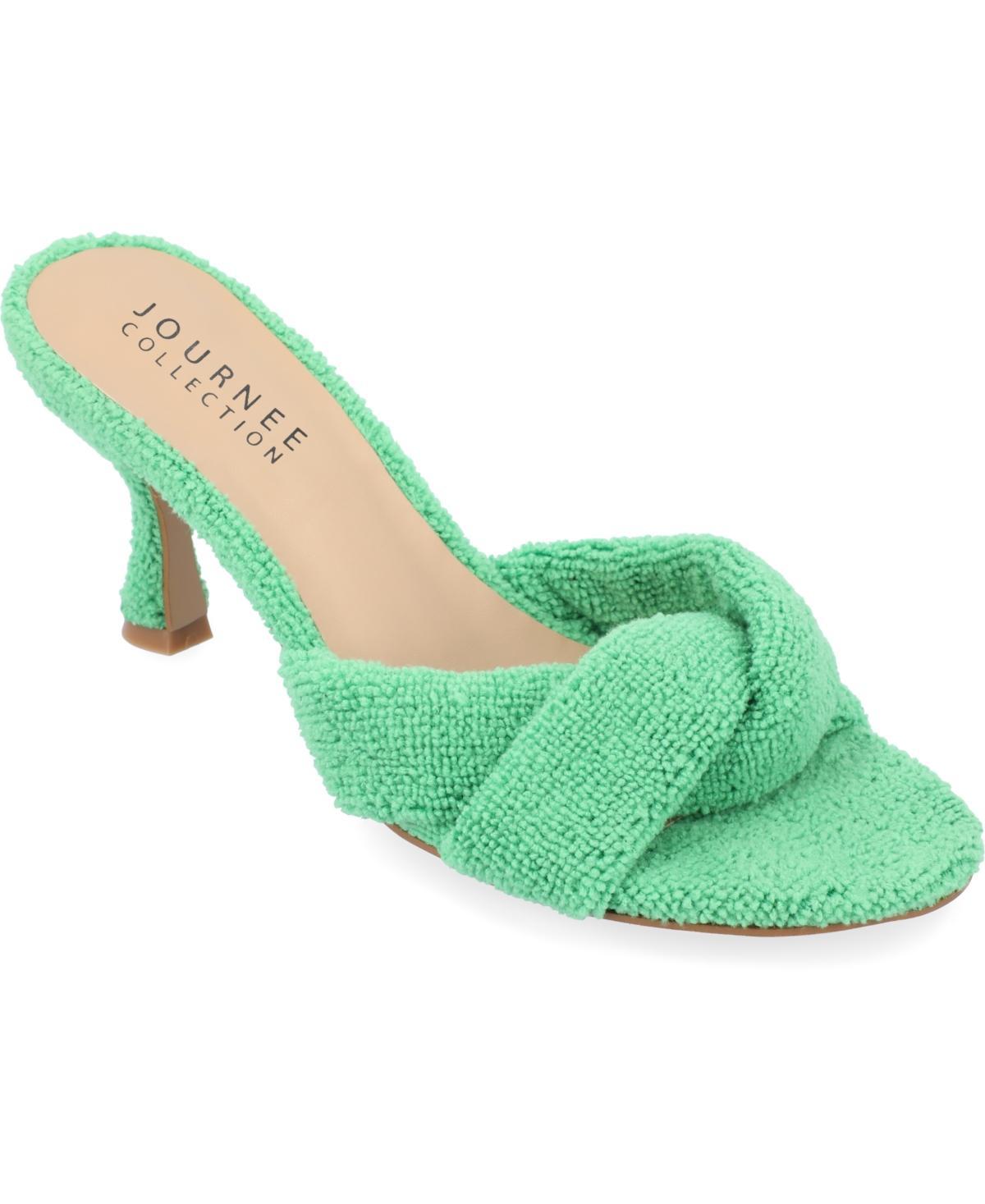 Journee Collection Womens Mannon Terry Cloth Sandals Product Image