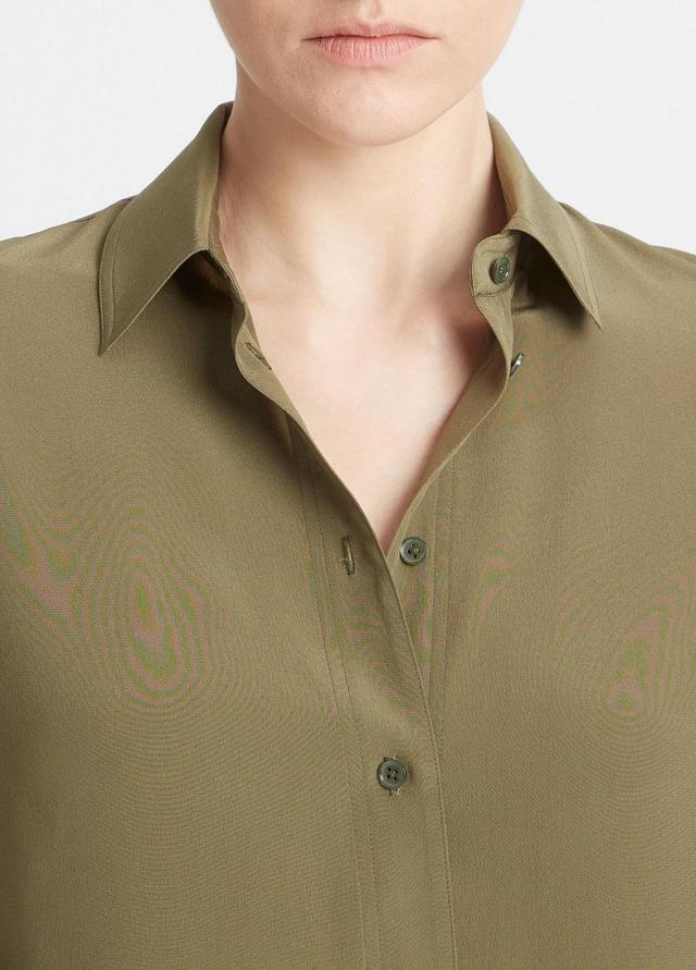 Stretch-Silk Slim-Fit Blouse Product Image