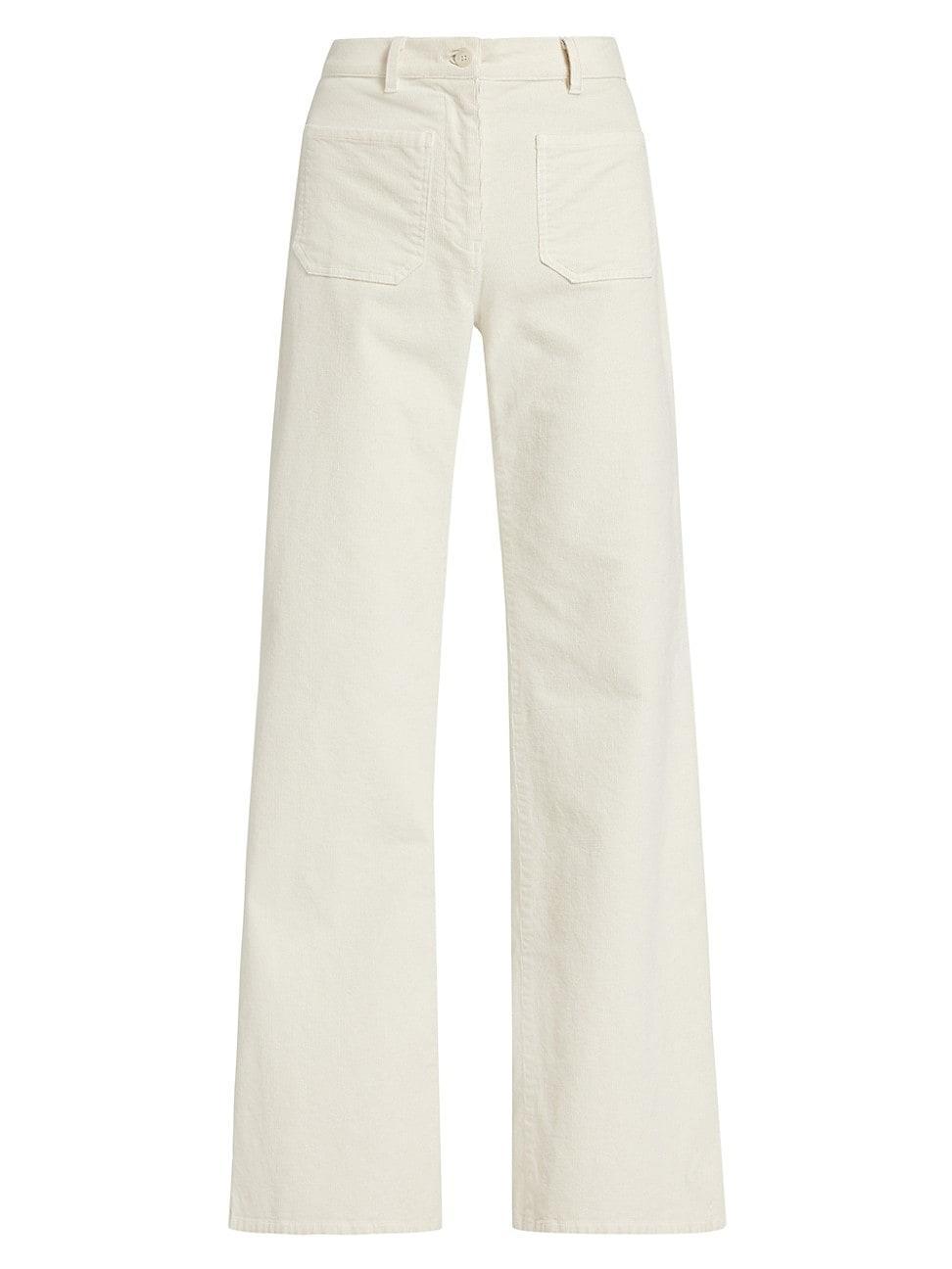 Womens Florence Flared Cotton-Blend Corduroy Pants product image