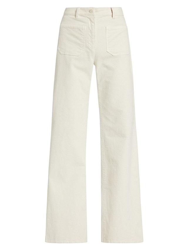 Womens Florence Flared Cotton-Blend Corduroy Pants Product Image