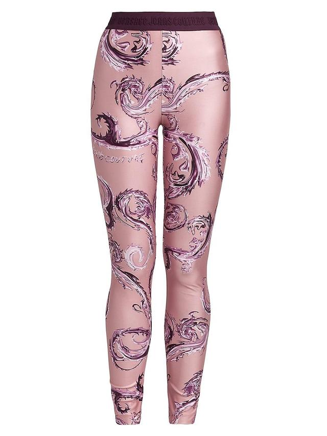 Womens Printed High-Rise Leggings Product Image