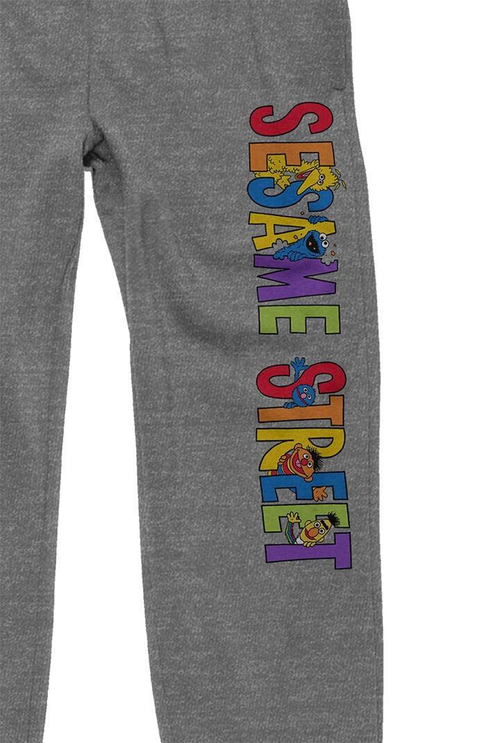 Men's Sesame Street Rainbow Logo Sweatpants Product Image