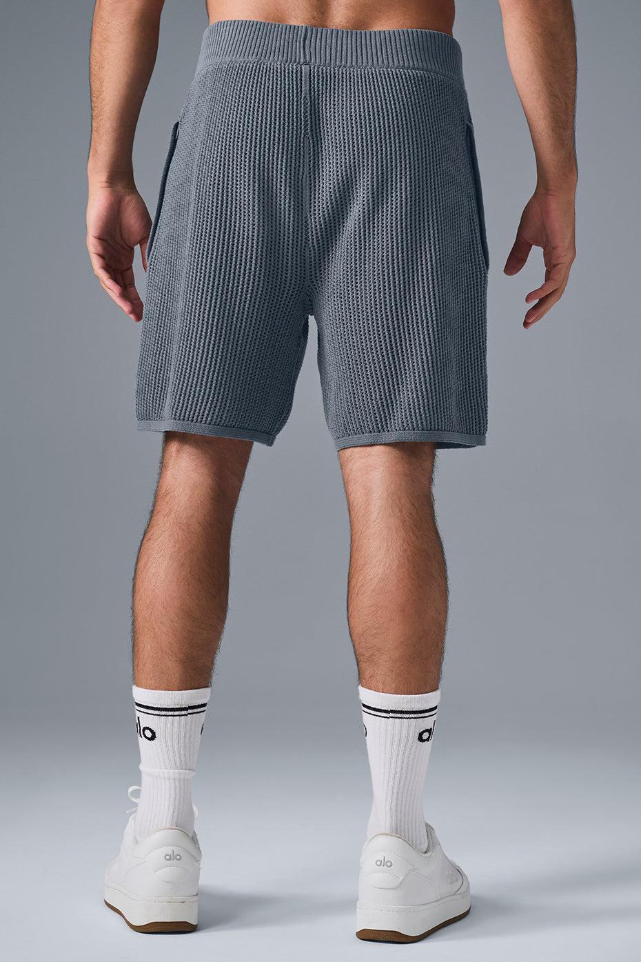 Open-Knit Short - Steel Grey Male Product Image