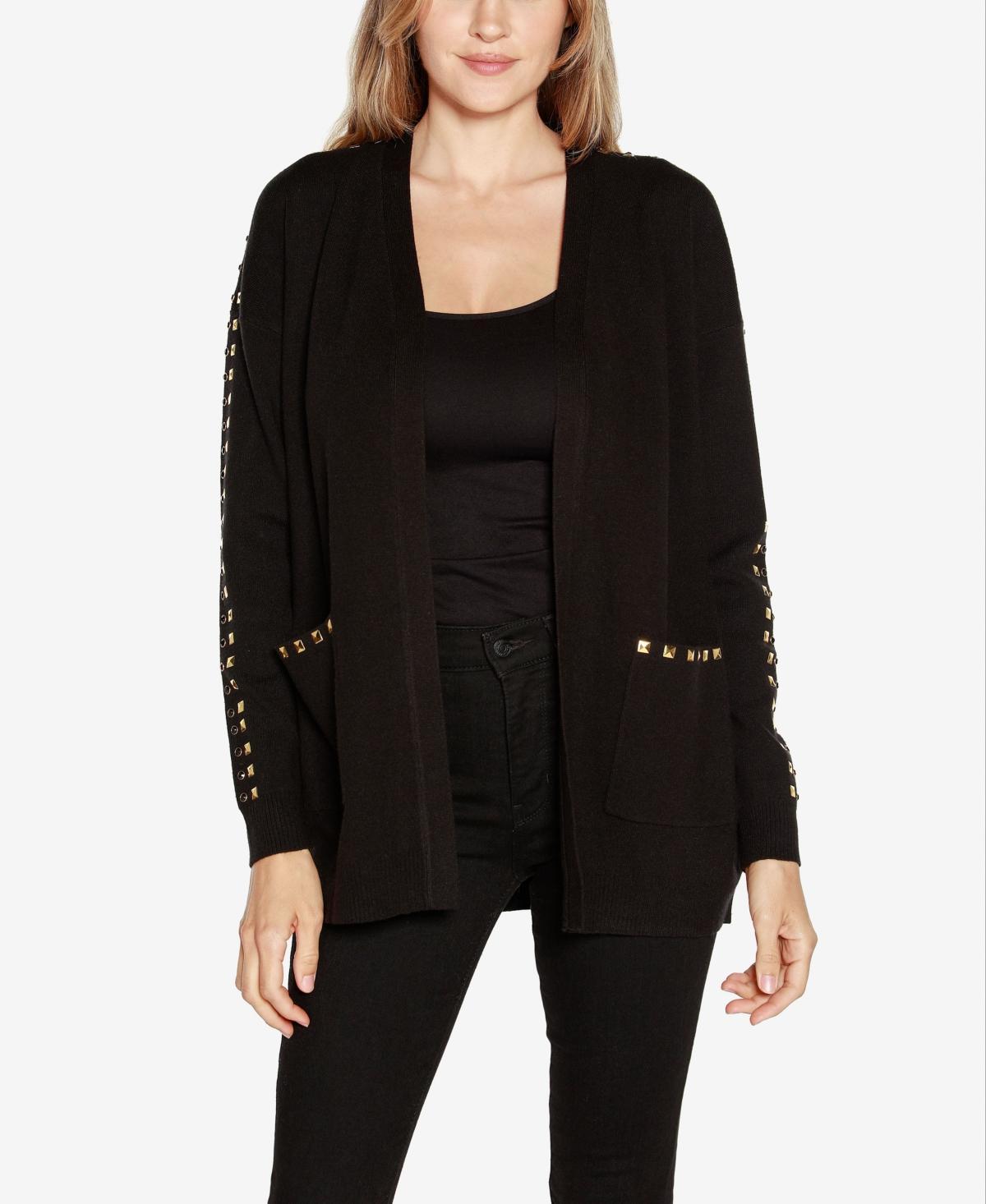 Belldini Black Label Womens Embellished Open-Front Cardigan Product Image