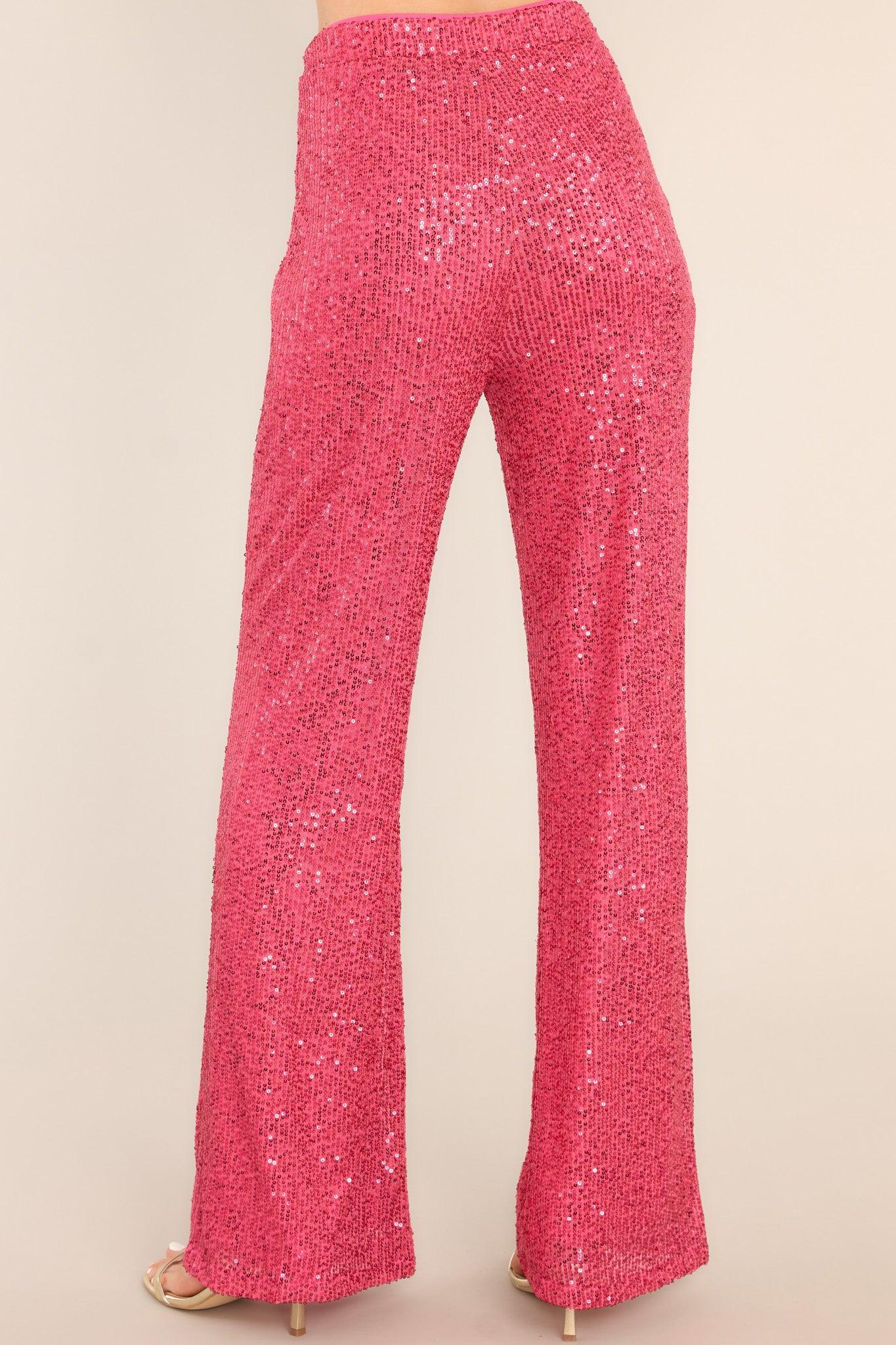 Impressively Iconic Hot Pink Sequin Pants Product Image