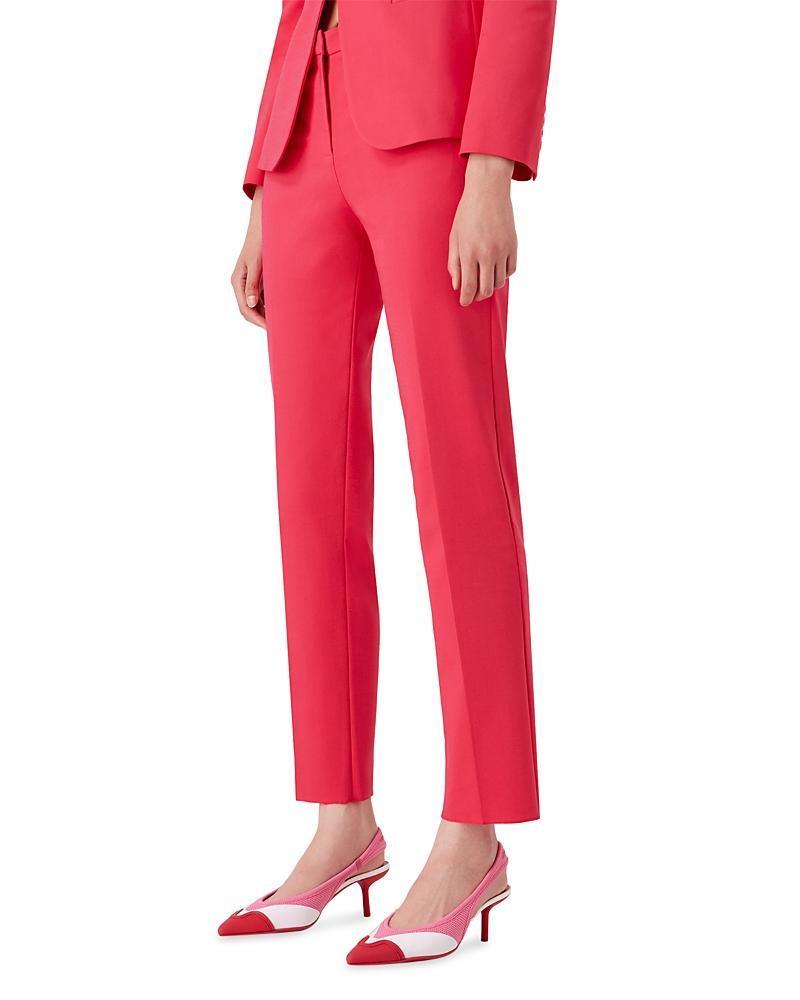 Womens Pleated Straight-Leg Trousers Product Image