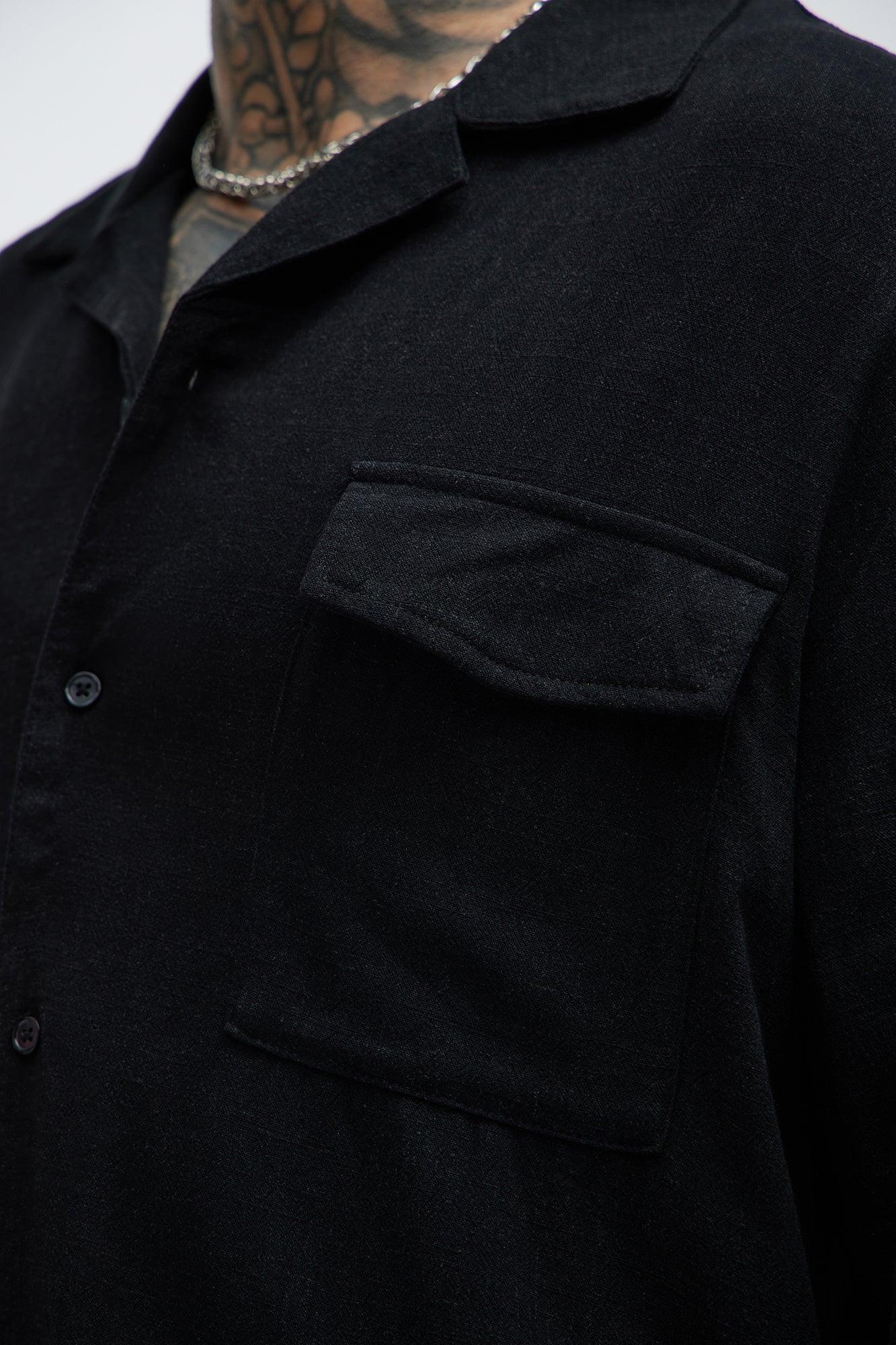 Ashford Linen Shirt - Black Product Image