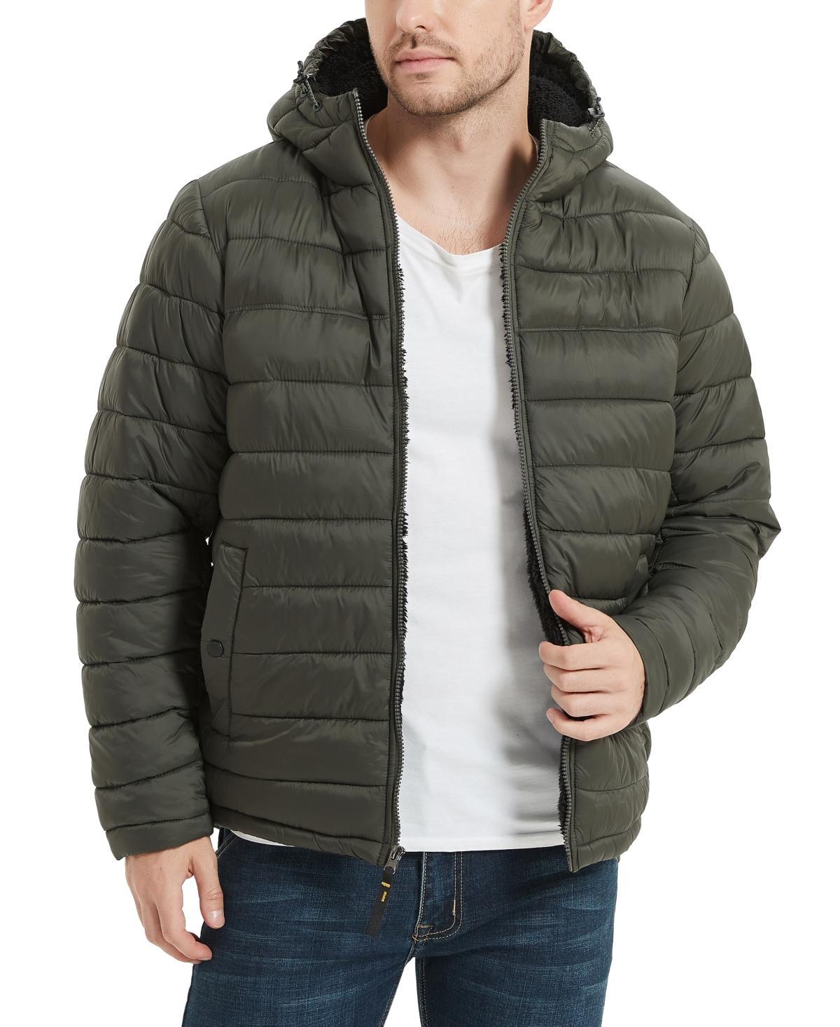 Hawke & Co. Mens Sherpa Lined Hooded Puffer Jacket Product Image