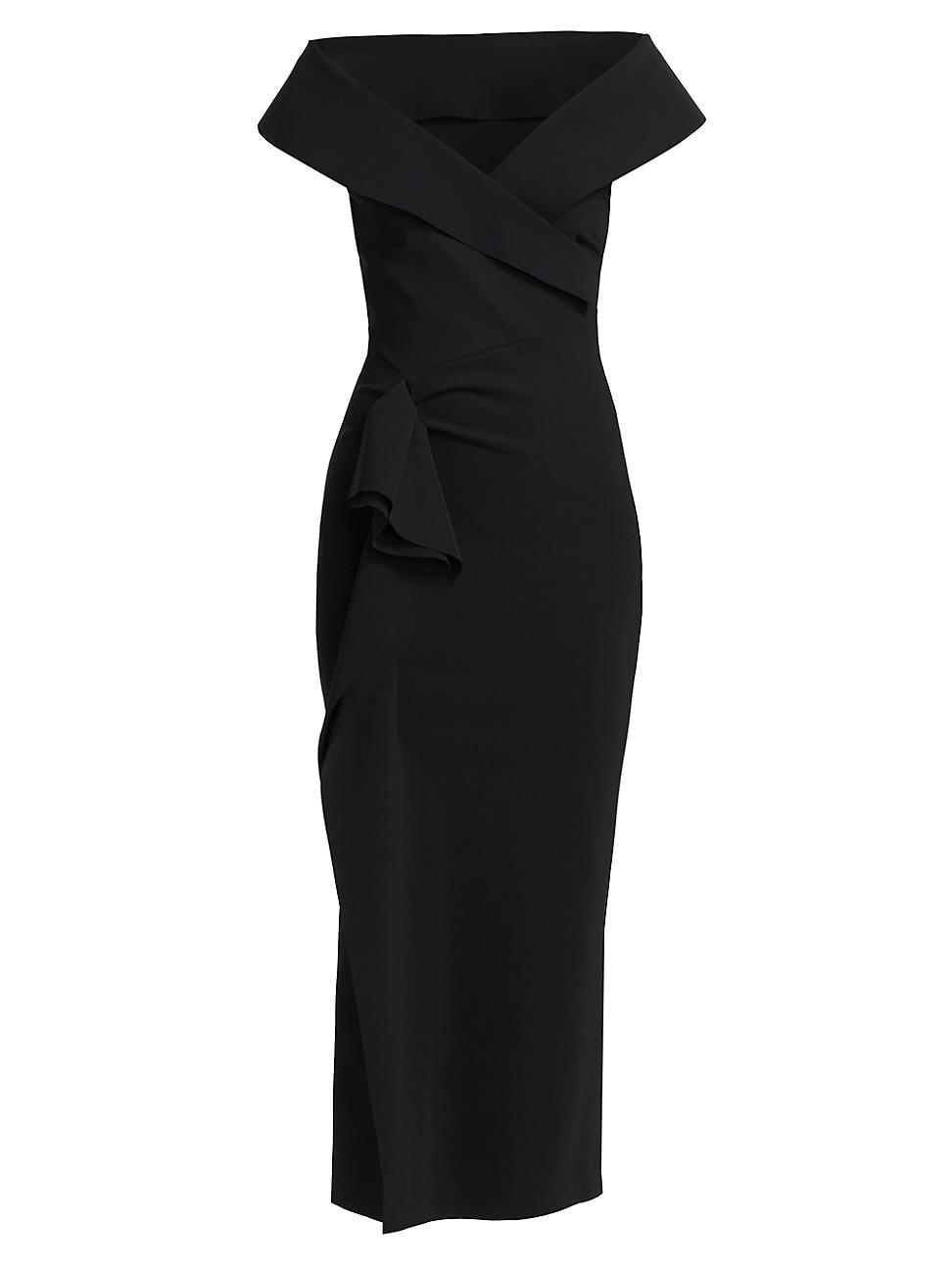 Womens Norshana Portrait-Neck Cocktail Dress Product Image