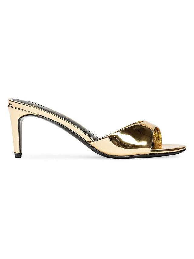 Womens Freddie 65MM Metallic Mules Product Image