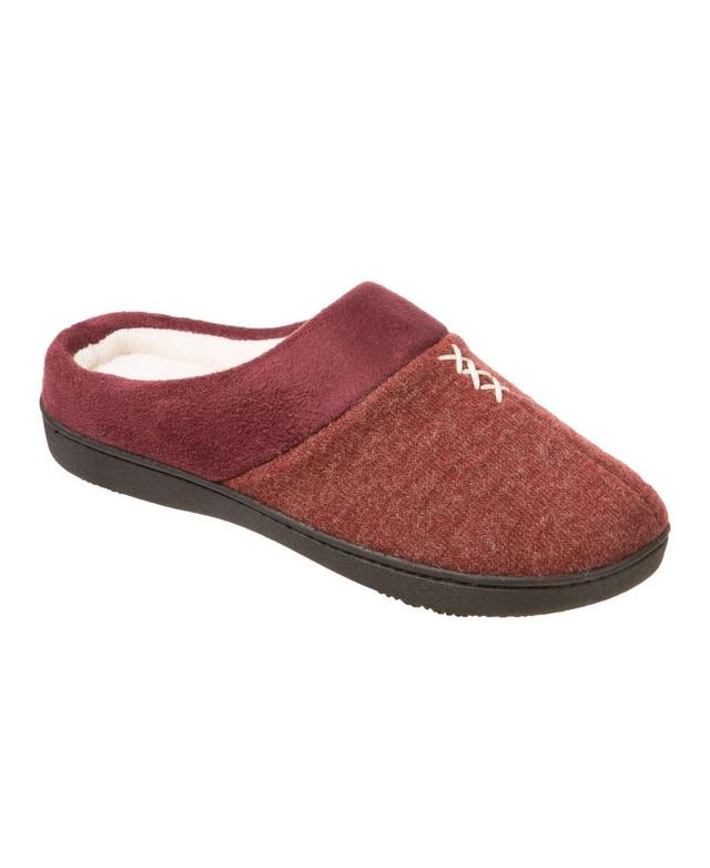 isotoner Marisol Microsuede & Heathered Womens Hoodback Slippers Product Image