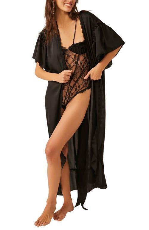 Womens Moonbeams Satin Robe Product Image