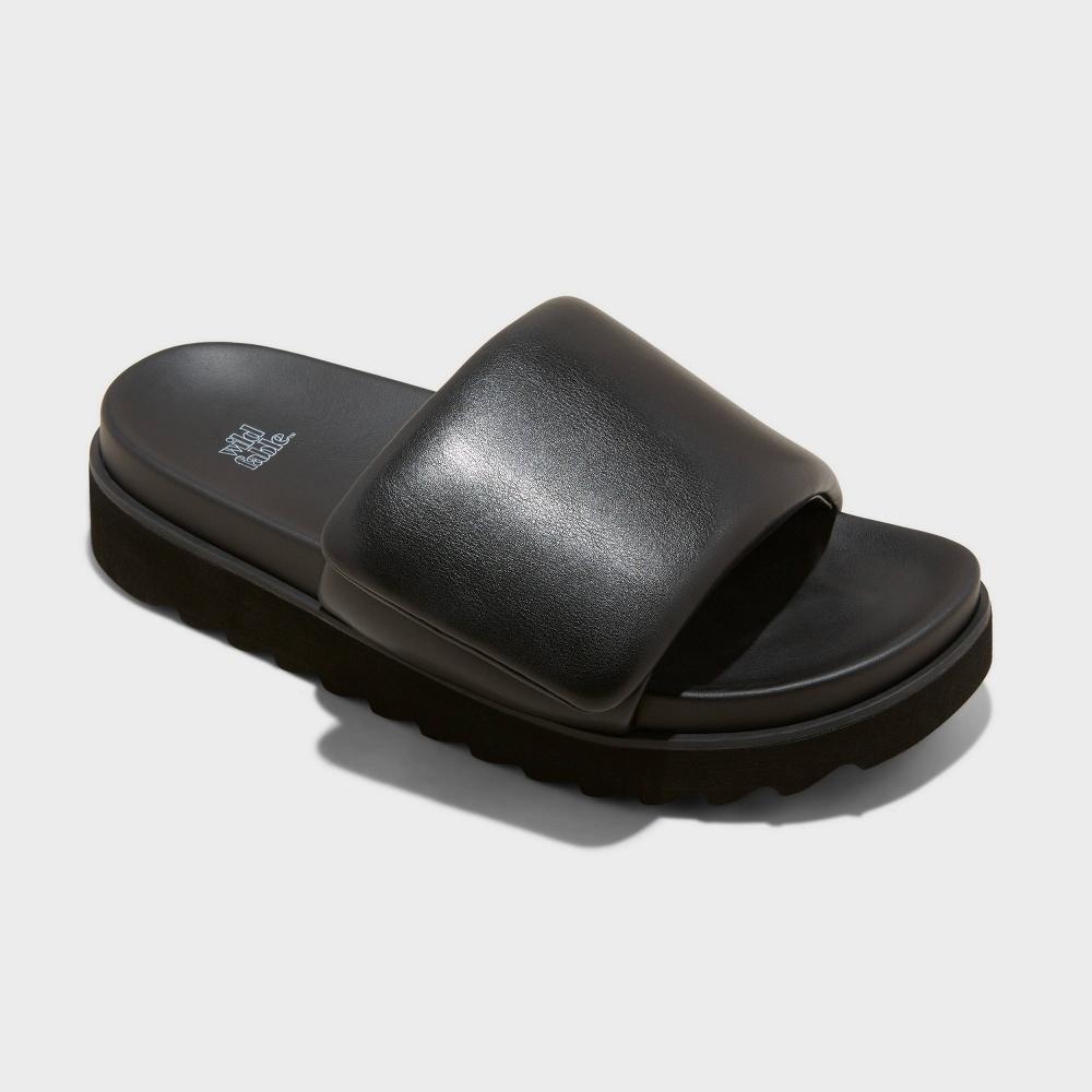 Womens Sabrina Footbed Sandals - Wild Fable Black 8.5 Product Image