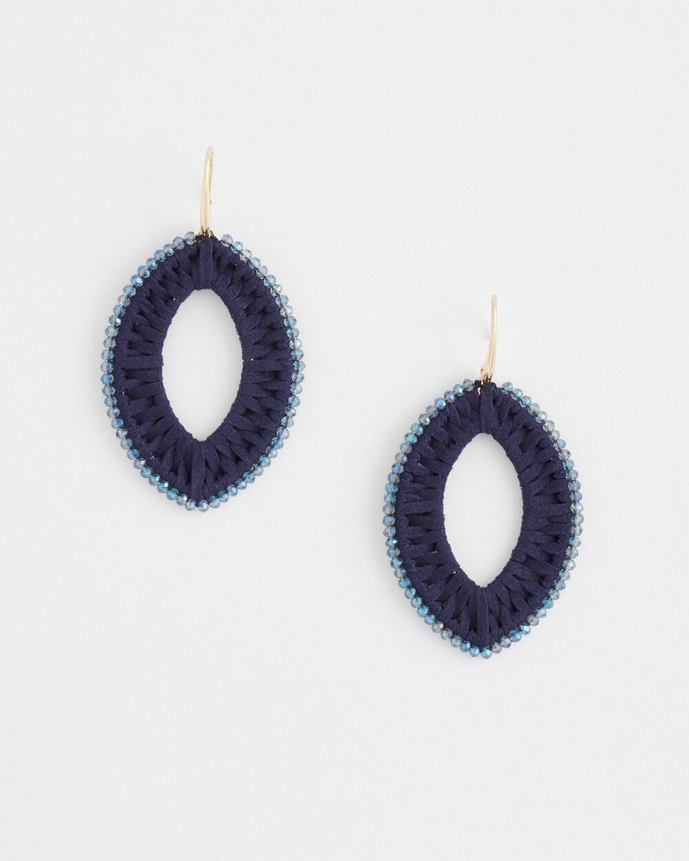 No Droop Blue Faux Suede Earrings   Chico's - Blue - Women Product Image