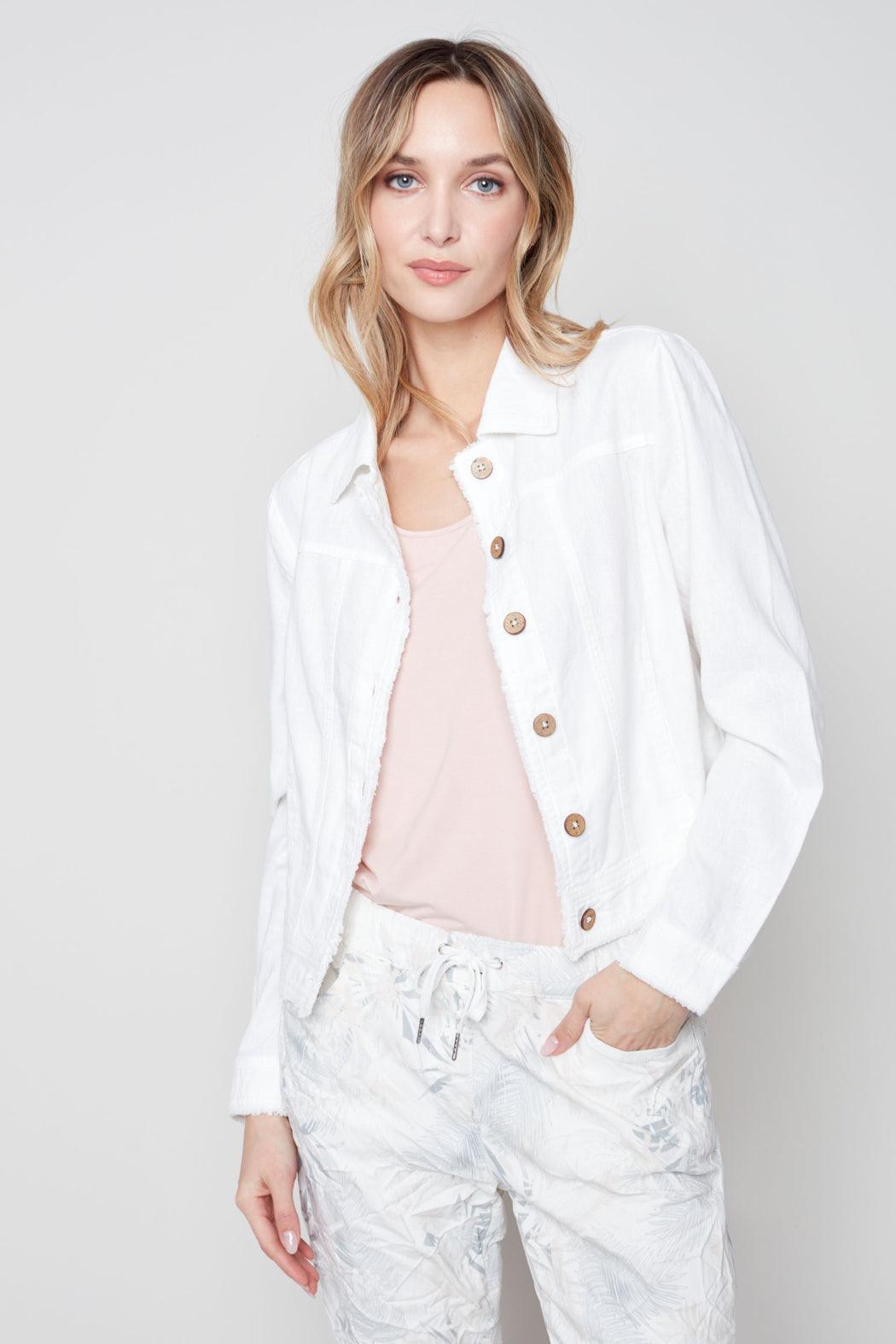 Long sleeve button up jacket Female Product Image