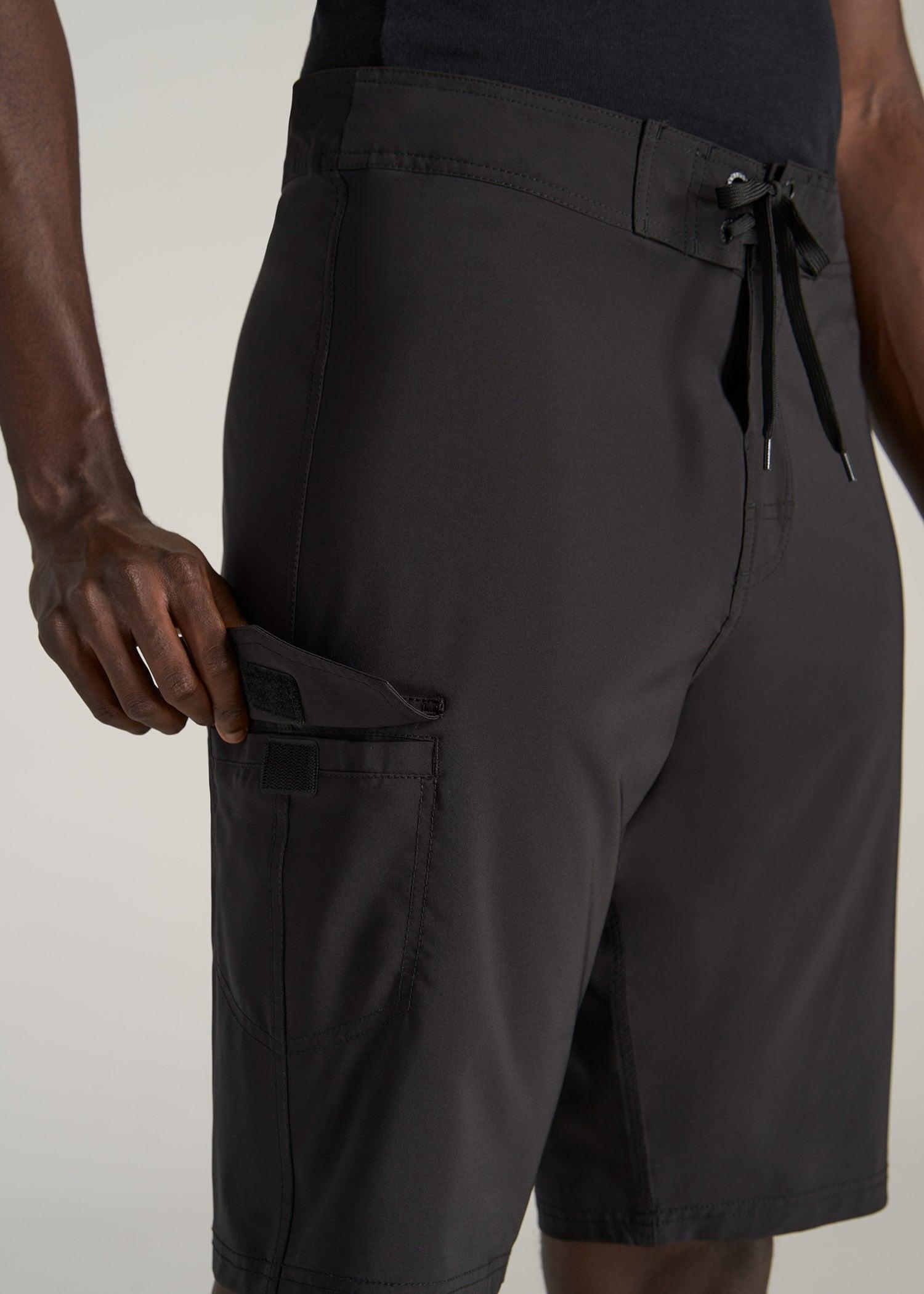 Tall Board Shorts for Men in Black Male Product Image