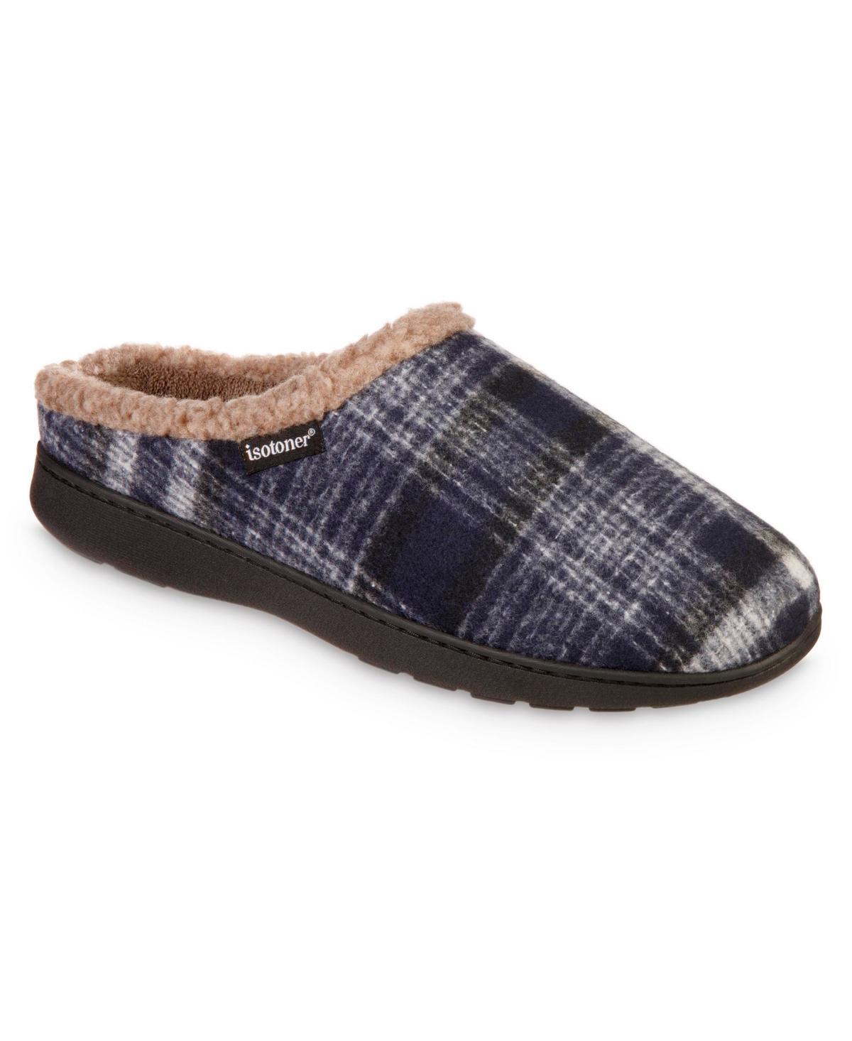 isotoner Advanced Memory Foam Plaid Berkley Hoodback ECO Comfort Mens Slippers Product Image