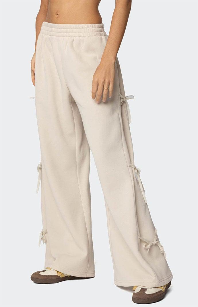 Edikted Womens Claudette Baggy Ribbon Sweatpants Product Image