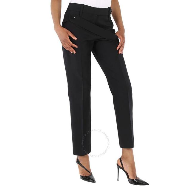 BURBERRY Ladies Black Wool Trousers Product Image