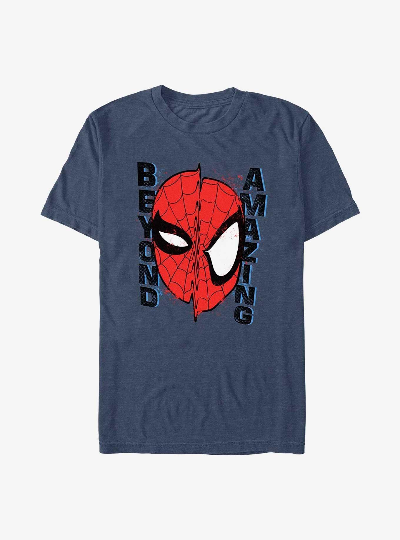 Marvel Spider-Man 60th Anniversary Beyond Amazing Mask Warp T-Shirt Product Image