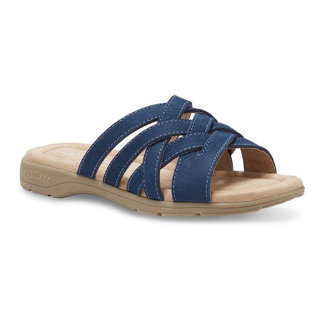 Eastland Hazel Womens Leather Slide Sandals Blue Product Image