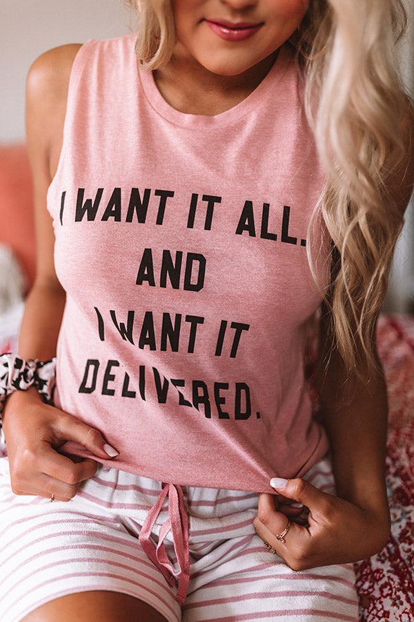 I Want It All Shift Tank in Pink Product Image