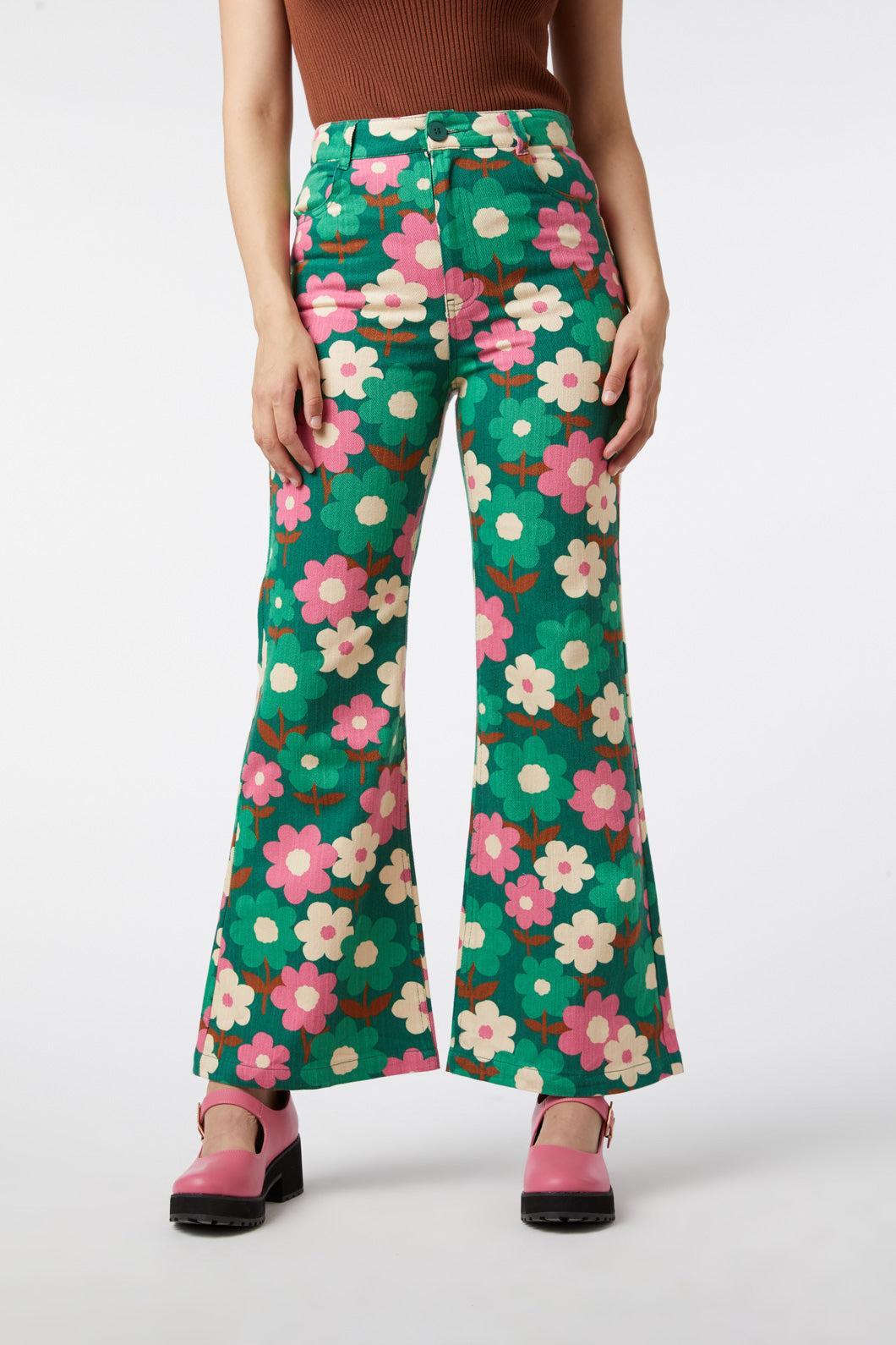 Renee Floral Flare Jean Product Image