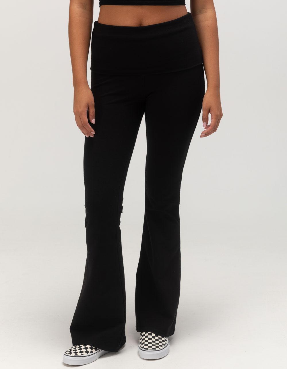 TILLYS Fold Over Flare Womens Leggings Product Image