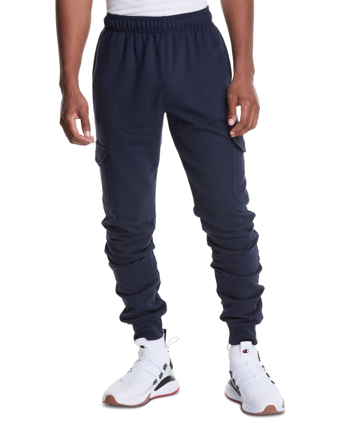 Mens Champion Powerblend Cargo Joggers, 29 Oxford Grey 2XL Product Image