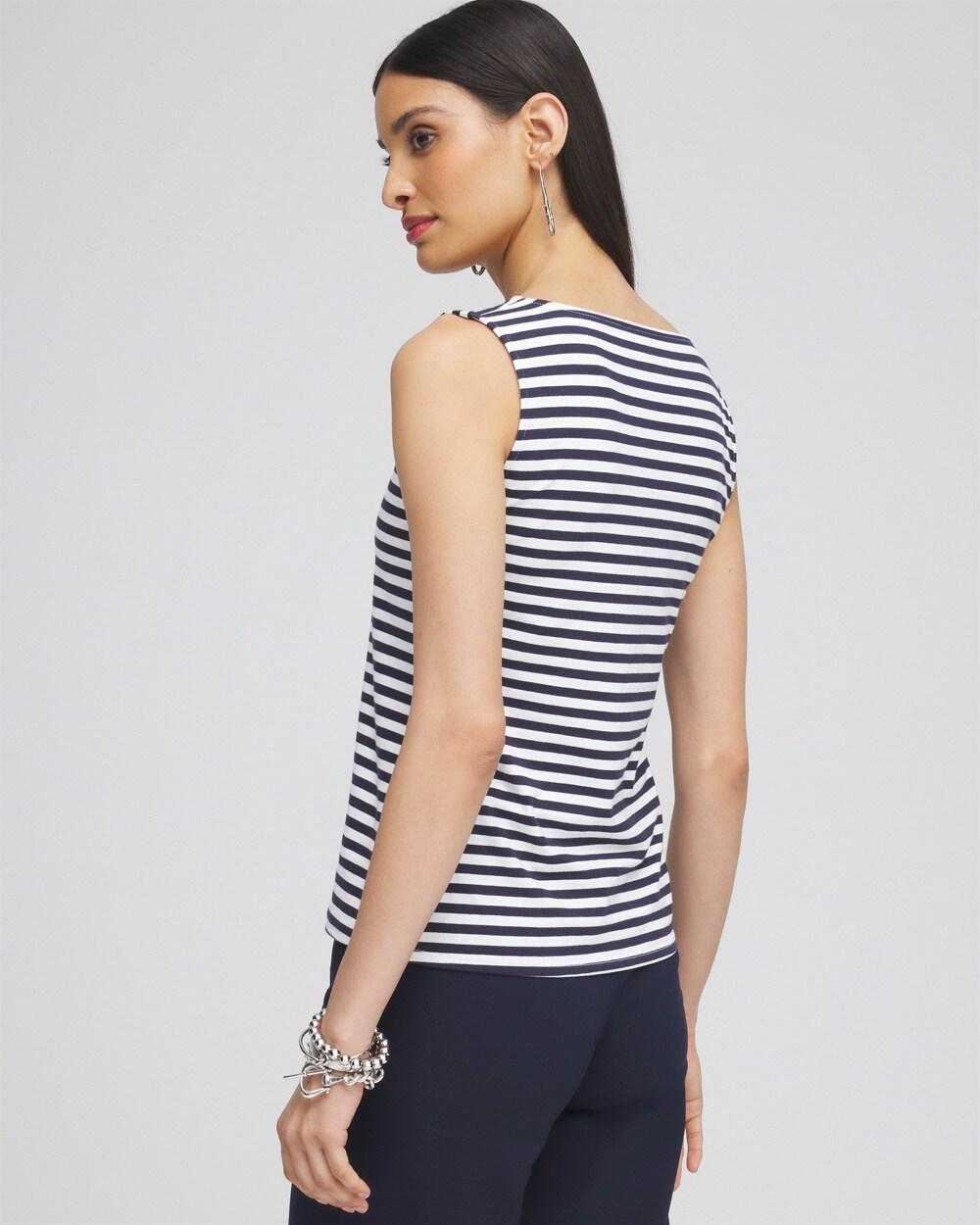 Contour Cotton™ Stripe Square Neck Tank Product Image