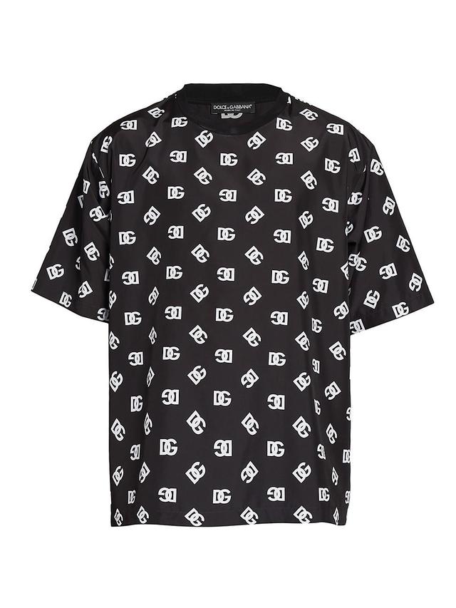 Mens Oversized Monogram Print T-Shirt Product Image