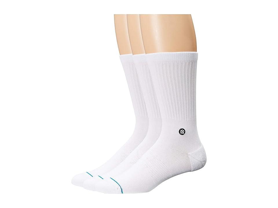 Stance Icon 3-Pack Men's Crew Cut Socks Shoes Product Image